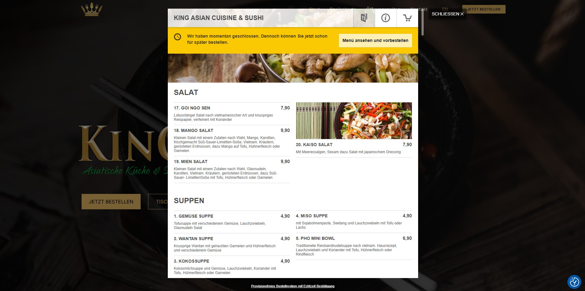 King - Asian Cuisine & Sushi